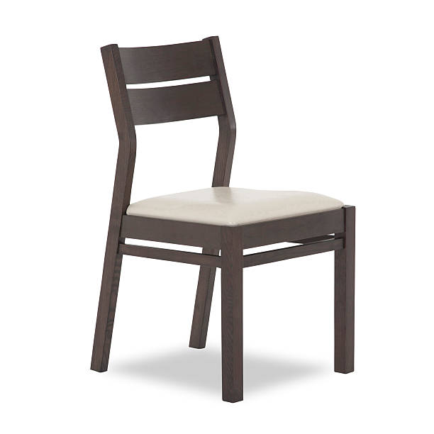 istock Contemporary Dining Chair In Wood and Leather 186586809