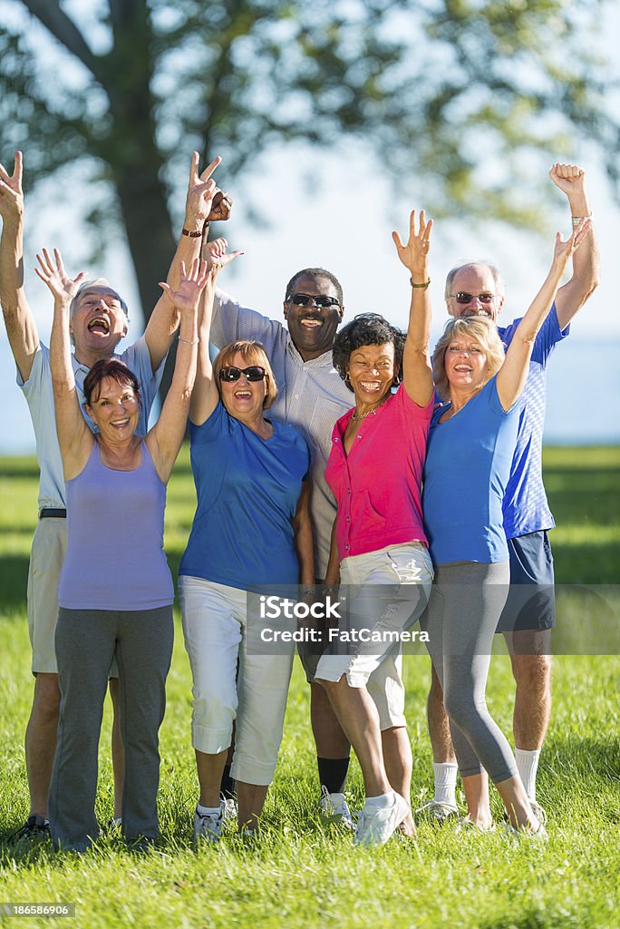 Healthy Active Seniors Diverse group of healthy active seniors Senior Adult Stock Photo