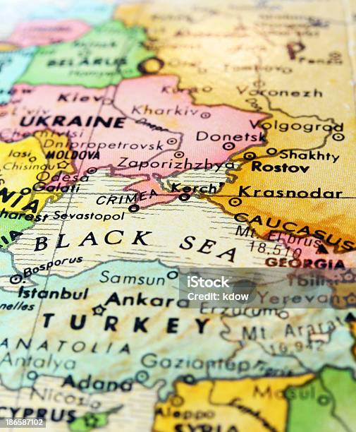 Vertikale Karte Des Schwarzen Meeres Die Ukraine Und Der Türkei Stockfoto und mehr Bilder von Georgien