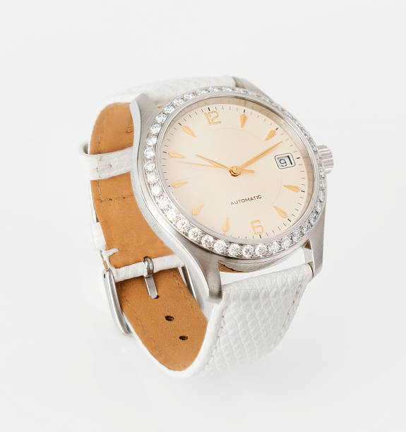istock golden modern wristwatch white isolated 186587636