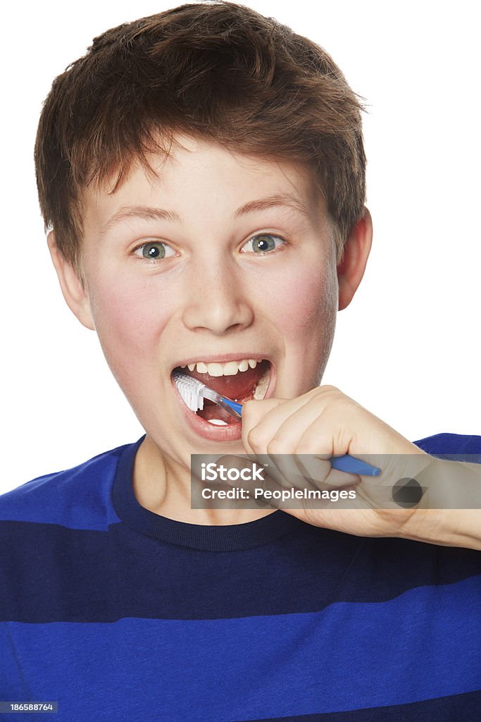 Zahnpflege - Lizenzfrei 12-13 Jahre Stock-Foto