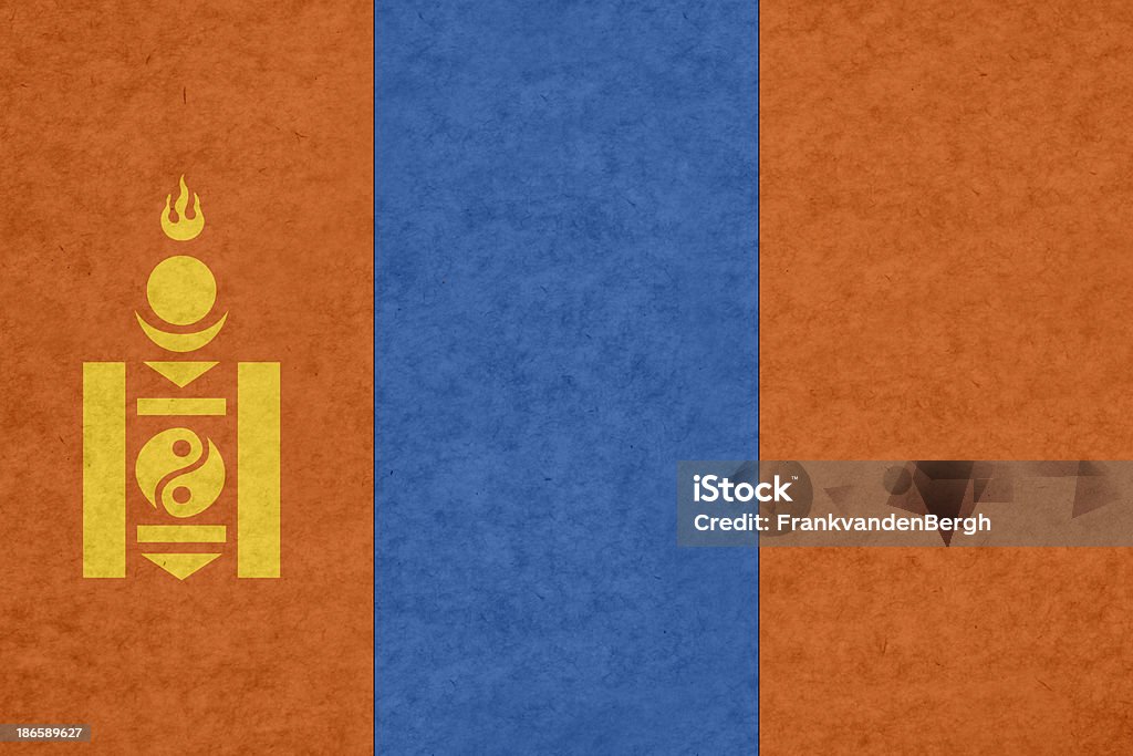 Mongolische Flagge - Lizenzfrei Asien Stock-Foto