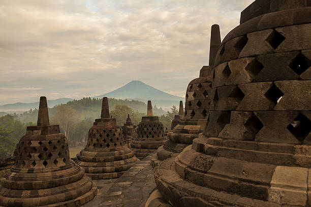 istock Borobudur Temple at sunrise.Indonesia. 186590224