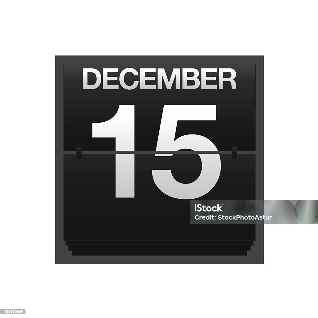 Counter calendar december 15. Illustration with a counter calendar december 15. Calendar Stock Photo