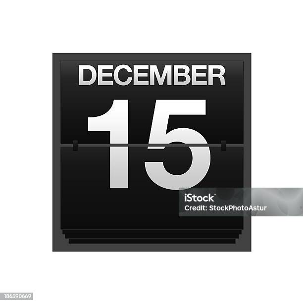 Counter Calendar December 15 Stock Photo - Download Image Now - Calendar, Calendar Date, Day