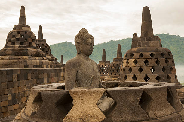 istock Borobudur Temple at sunrise.Indonesia. 186590768