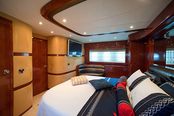 istock Motor yacht bedroom 186591541