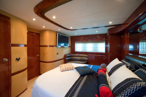 Motor yacht bedroom