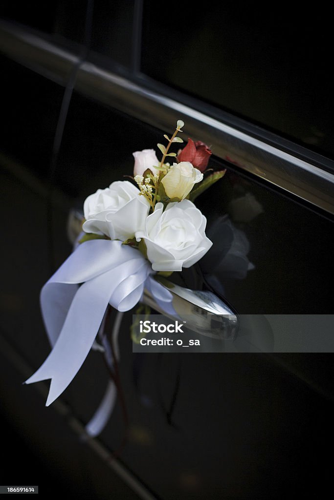 Décoration de voiture de mariage - Photo de A la mode libre de droits