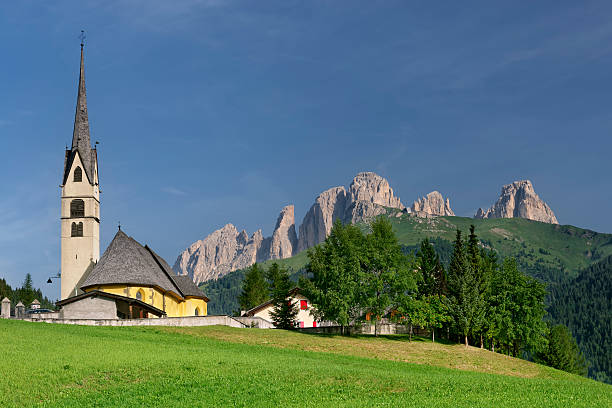 canazei - tranquil scene trentino european alps dolomites ストックフォトと画像