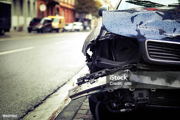 Car Crash Stock Photo - Download Image Now - Car Accident, Crash, Front View