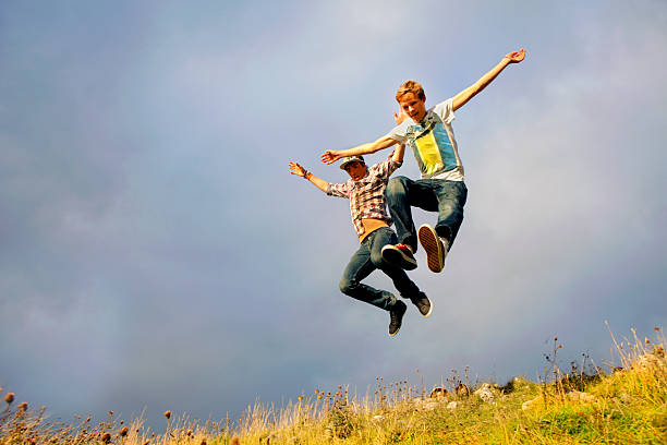 istock Teenagers having fun outdoors 186593179