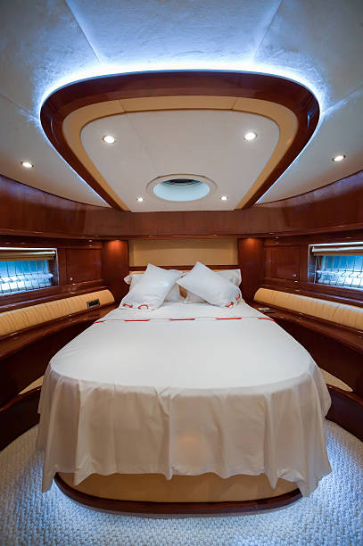istock Motor yacht bedroom 186593591