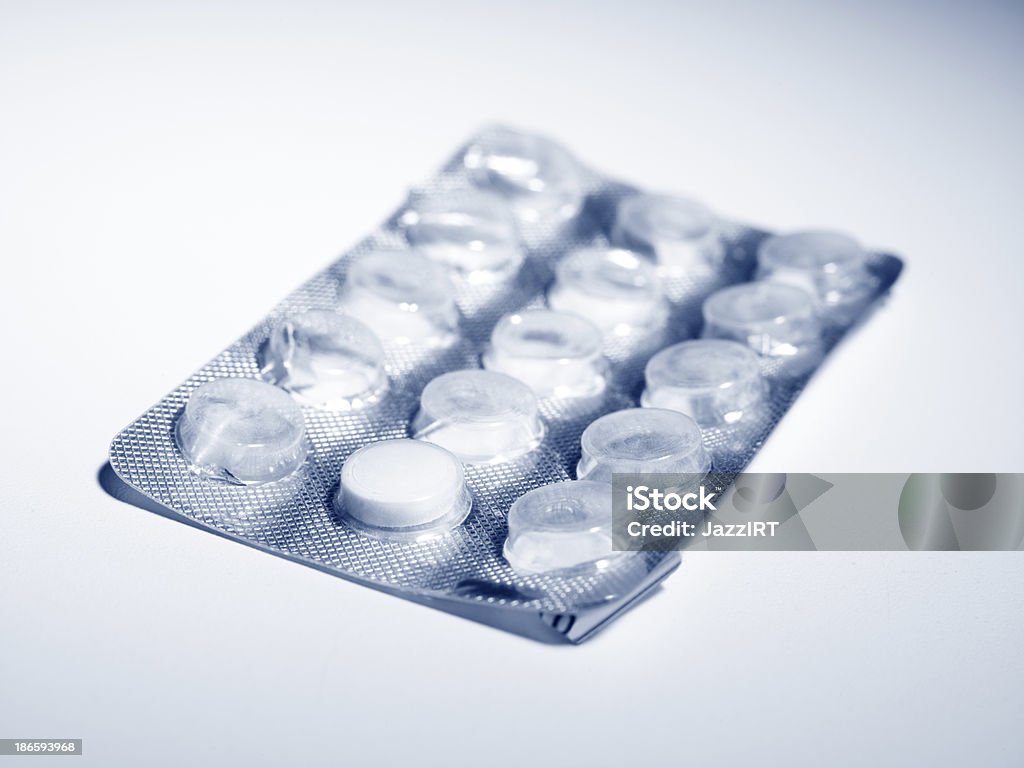 Pilules dans Plaquette de médicament - Photo de Antibiotique libre de droits