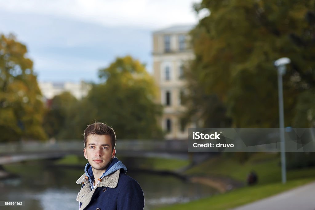 Junger Mann Herbst portrait - Lizenzfrei Ahorn Stock-Foto