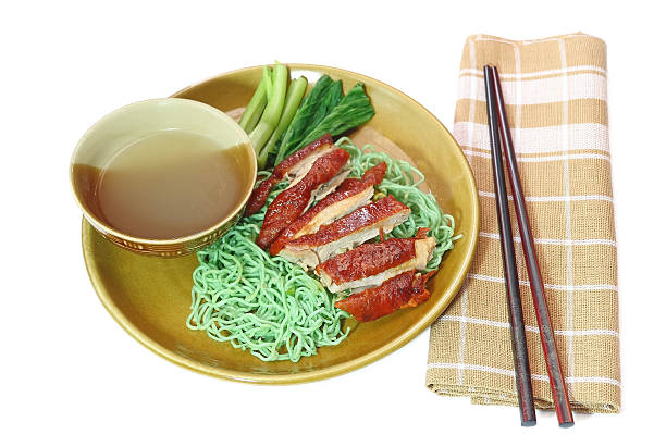 istock Roast duck noodles with soup 186594256
