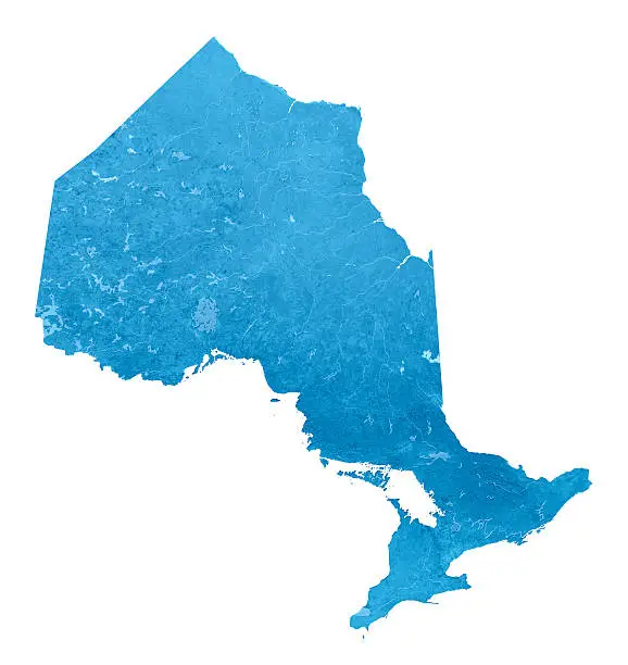 Photo of Ontario Topographic Map Isolated