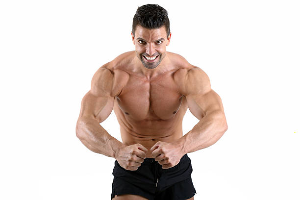 荒々しい電力 - men muscular build abdominal muscle large ストックフォトと画像