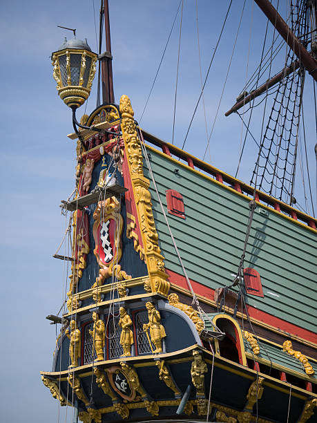 istock Stern of Batavia historic tall ship 186595579