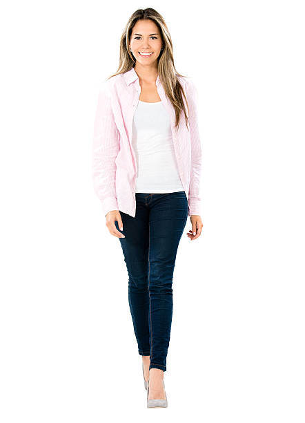 istock Beautiful woman walking 186596253