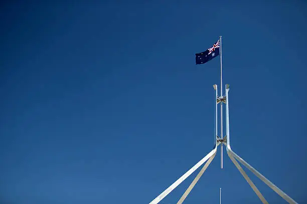Flag pole on the Canberra Australian Parliament House