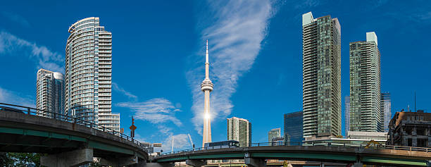 istock Toronto downtown apartment buildings framing CN Tower panorama Ontario Canada 186596557