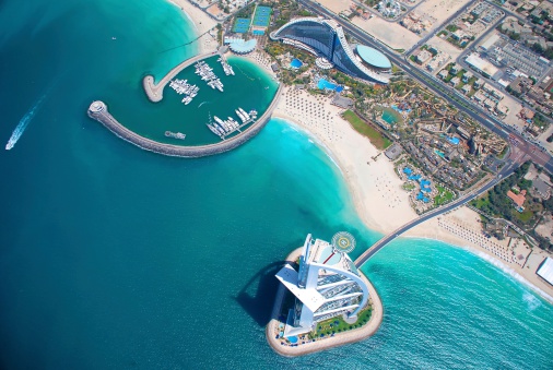Playground for the rich, Burg Al Arab, Jumeira Beach Hotel and for the less well off Wild Wadi water park.