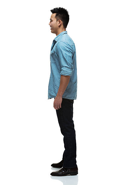 istock Side view of a young man standing 186596923