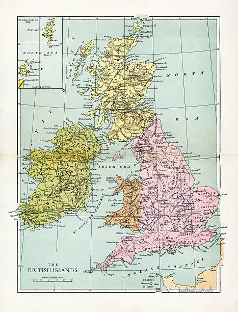 istock Antique Map of the United Kingdom 186598079