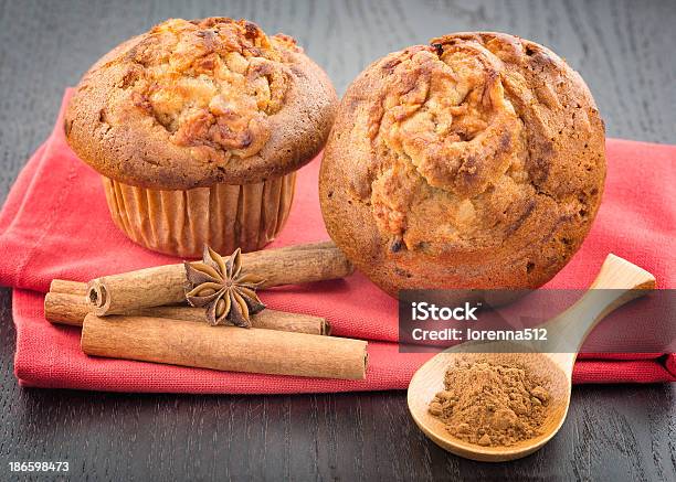 Delicious Apple Muffins With Cinnamon Stock Photo - Download Image Now - Apple - Fruit, Autumn, Baked