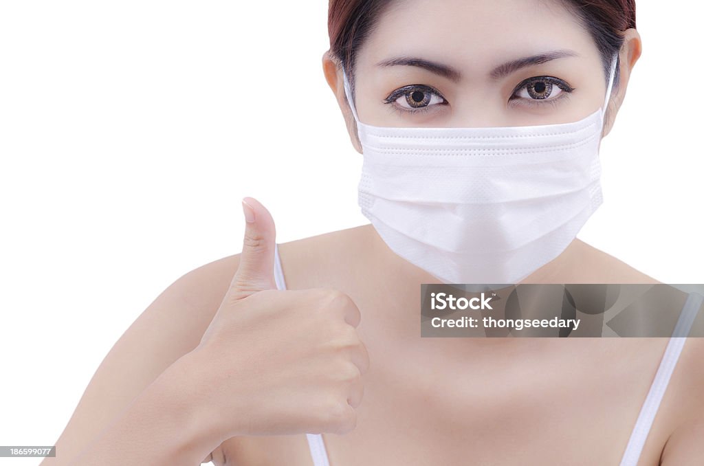 Jovem mulher com Máscara de saúde - Royalty-free Adolescência Foto de stock
