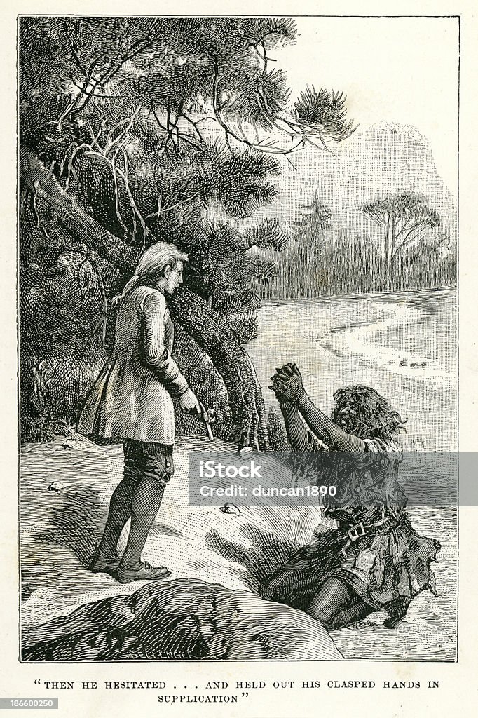 Isla del tesoro-sus manos en supplication juntas - Ilustración de stock de Robert Louis Stevenson libre de derechos