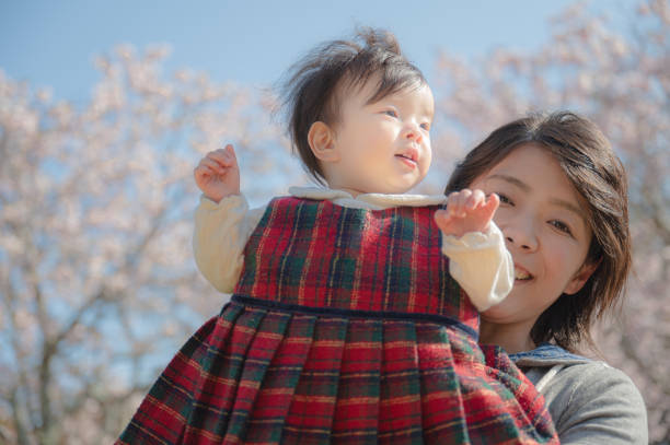 istock sakura and mother and child 1866028546