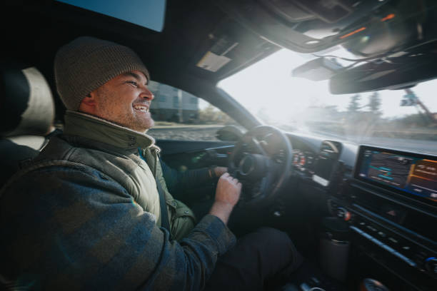 istock Caucasian man with a disability driving his car 1866033294