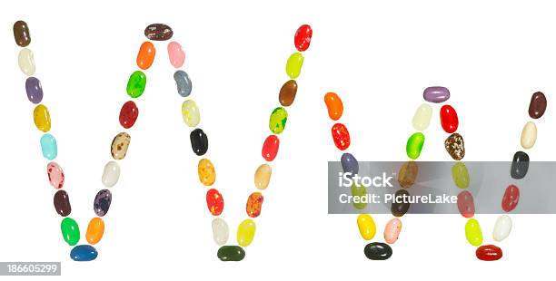 Jelly Beans Alphabet Upper And Lower Case Letter W Stock Photo - Download Image Now