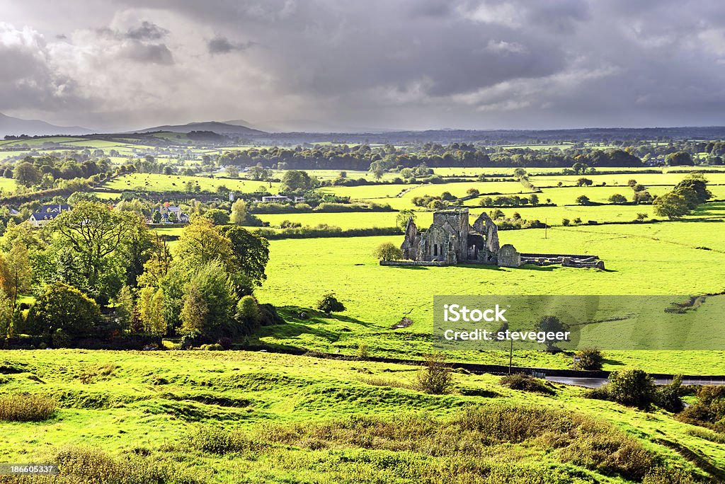 Vista de Hore Abadia de Tipperary, Ireland - Royalty-free Castelo Rock of Cashel Foto de stock