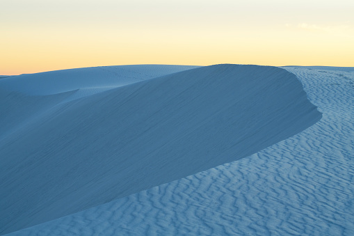 White Sands National Park at dusk, New Mexico, USA