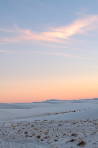 White Sands National Park at dusk, New Mexico, USA