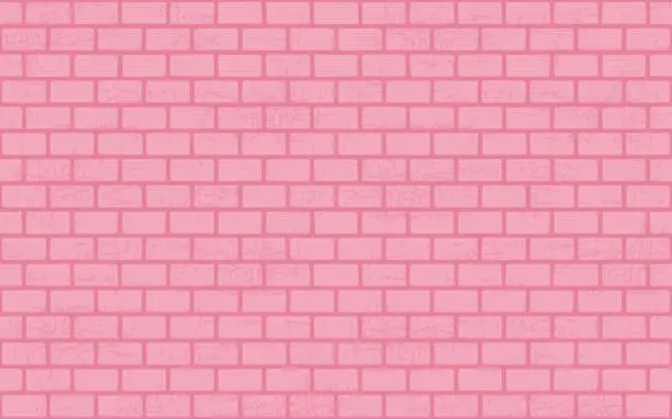 Vector illustration of Seamless brick wall background pattern with texture.