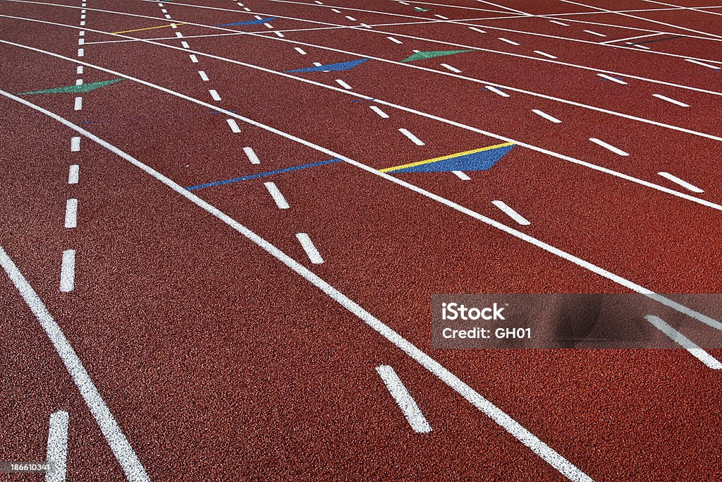 Carriles de pista doble - Foto de stock de Atletismo libre de derechos