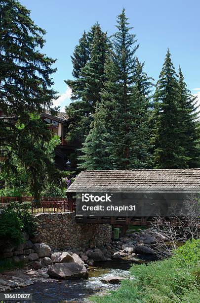 Vail Covered Bridge In Summer Stock Photo - Download Image Now - Colorado, Downtown District, Apres-Ski
