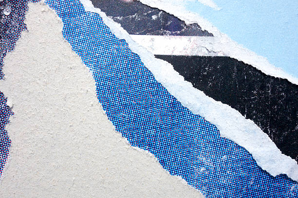 Close-up Of Torn Paper stock photo