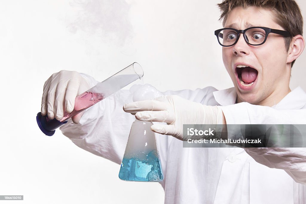 Perigo de reacção química - Royalty-free 20-24 Anos Foto de stock