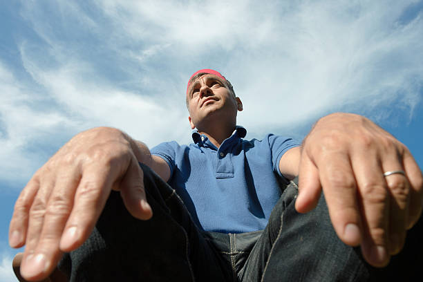 istock Portrait a Turkish man, wide angle lens. 186616593