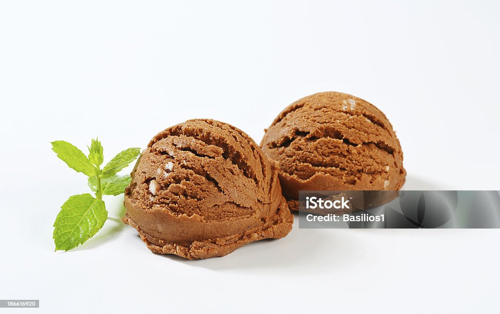Cuchara de helado de chocolate - Foto de stock de Alimento libre de derechos