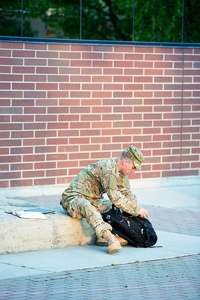 istock American Soldier at campus 186616978