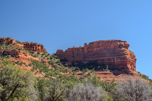 Red rocks formation in Sedona, Arizona.  Note that this image is in HDR, to fully realize its potential you would need a full download and viewed it with supported monitor and application