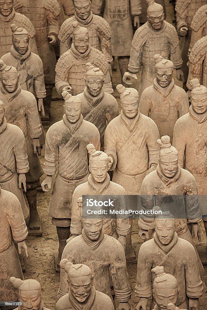 Terakotowa warriors Xian, Chiny - Zbiór zdjęć royalty-free (Xi'an)
