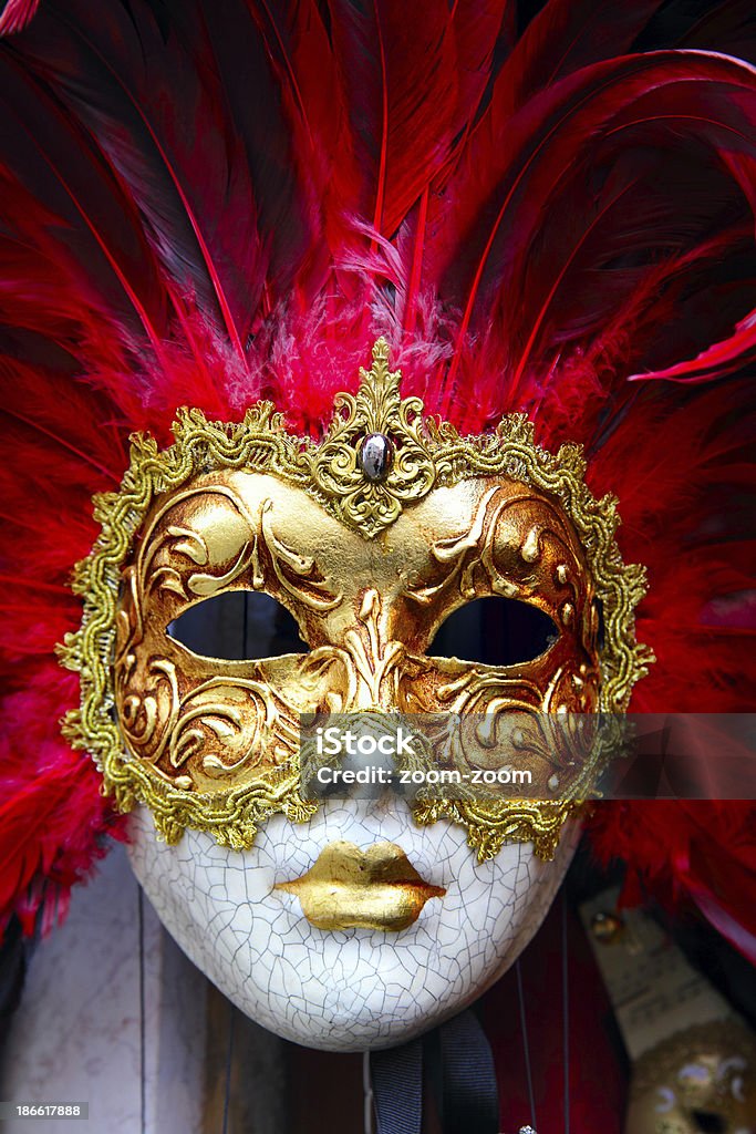 Venice mask Traditional carnival mask close-up, Venice Carnival - Celebration Event Stock Photo