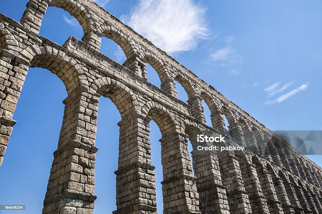Aqueduct in Segovia, Spain Aqueduct Stock Photo
